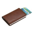 thumbnail image 1 of Wallet Card Holder PU Card Case Protector RFID Blocking Snap Button Pop-Up Tab Credit Anti-theft for Women Men Businessman, 1 of 8