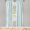 thumbnail image 4 of Ambesonne Cartoon Window Curtains, Sky with Clouds and Birds, Each 28" W x 95" L, Blue Purpleblue, 4 of 4