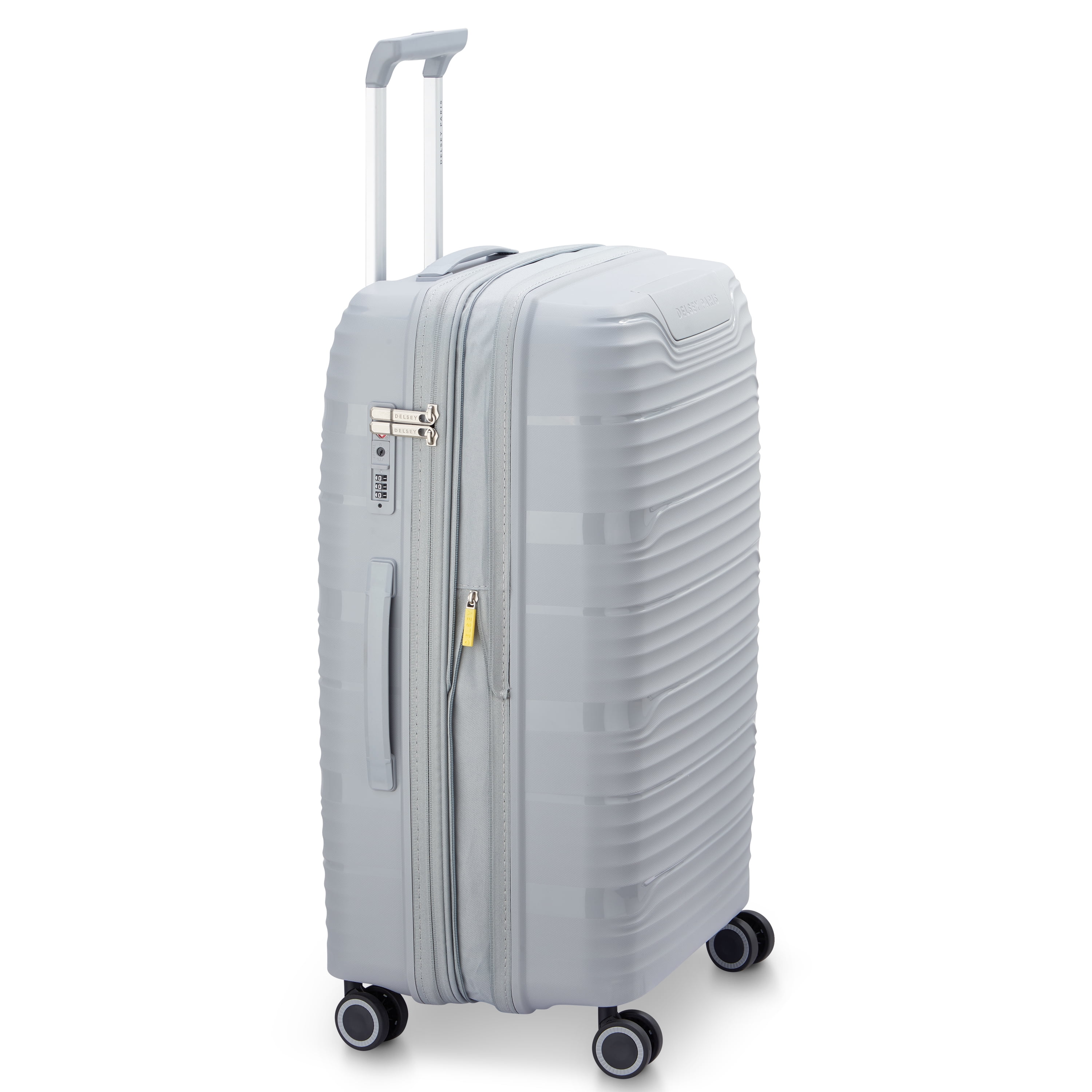 DELSEY PARIS Dune 25" Medium Checked Hardside Expandable Spinner Luggage, Lunar Rock