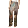 thumbnail image 3 of Picia Three Horses Oil Painting Womens Soft Woven Cotton Elastic Waistband Sleep Pajama Pant Lounge Sleep Pant With Pockets And Drawstring-XX-Large, 3 of 9