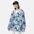 thumbnail image 5 of Daiia Blue Shells UPF 50+ Sun Protection Hoodie Jacket Lightweight Long Sleeve Sun Shirt for Women Men with Pocket Hiking Outdoor-Medium, 5 of 9