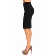 thumbnail image 2 of Women's High Waist Pencil Skirt, Comfortable Stretchy Solid Knee Length Skirt Black 2XL, 2 of 4
