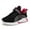 Black, variant on lnmuld Children's Fashion Mesh Lace Up Sneakers Color Matching Casual Comfortable Running Shoes Size:8-9 Years