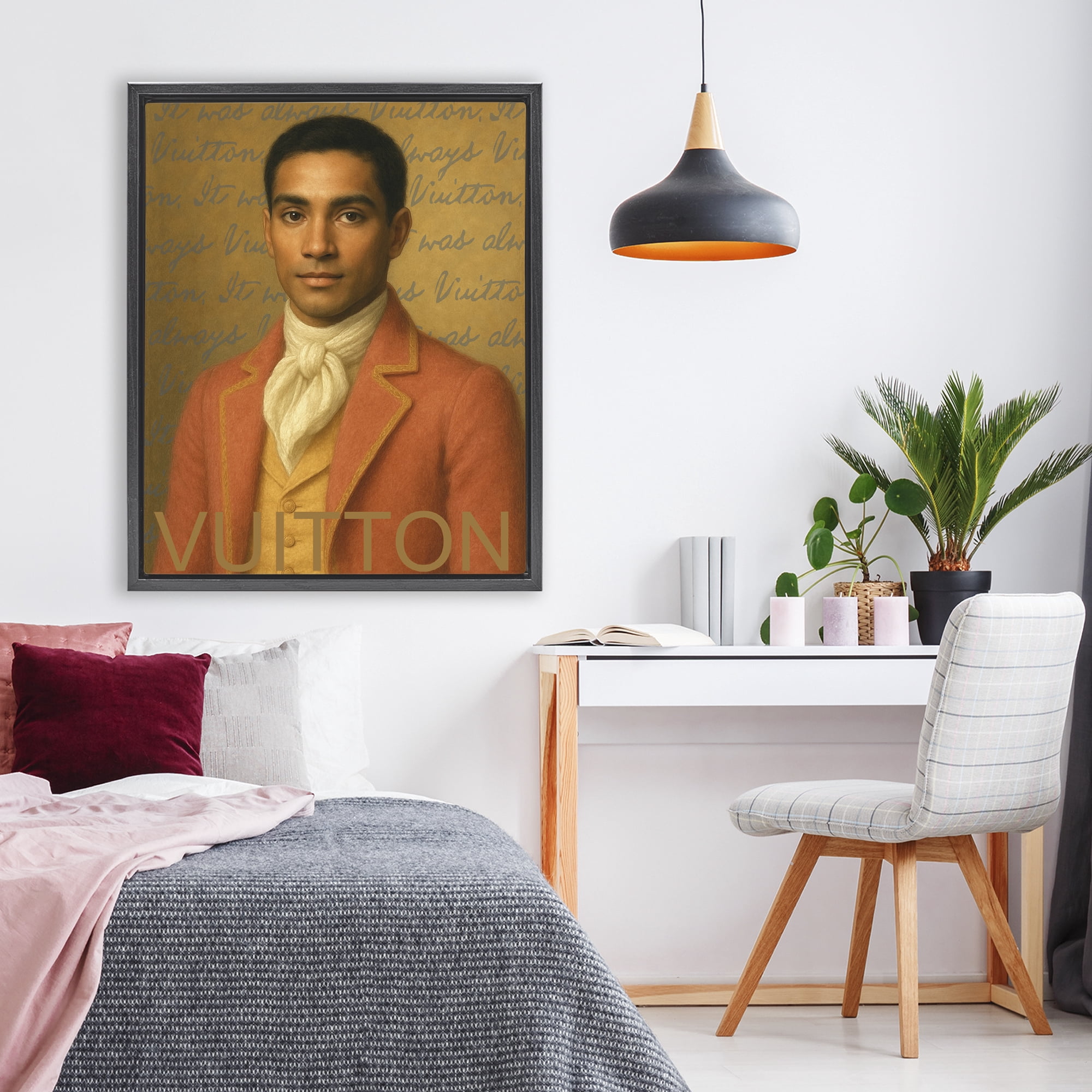Stupell Industries Vintage Fashion Gent Black Framed Floater Canvas Wall Art, design by Grotto Studios