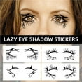 thumbnail image 4 of 4 Pairs Halloween Eyeliner Stickers Set Interesting Decals Props Exquisite Adults Temporary Makeup Horror Decal Eye Sticker Dressing Ornament, 4 of 8