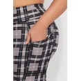 thumbnail image 5 of Womens Plus Size High Waisted Cell Phone Pocket Plaid Leggings, 5 of 6