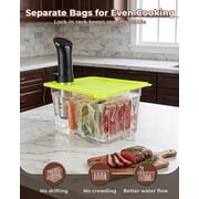 Everie 12Qt Sous Vide Container with Lid,Rack & Sleeve Compatible with Diameter Less 71mm Cooker (Anova, Joule, Instant) KIT-TY-GJ