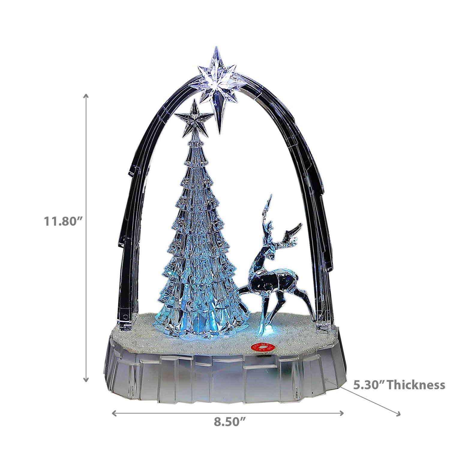 Led Musical Acrylique Rendeer Avec Arbre