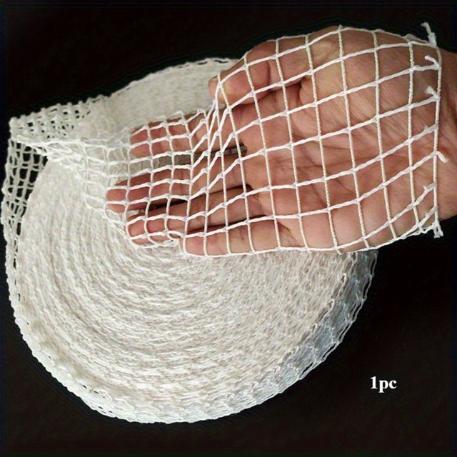 HLONK Elastic Plastic Meat Netting Roll - Food-Safe Reusable Grid Design for Secure Cooking Sausage Making Kebabs & Ham - Even Heat Distribution & Easy Handling Kitchen Accessory Kebab