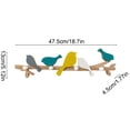 thumbnail image 3 of Decorative Bird Wall Hook, Rustic Wood Coat and Hat Rack with Multiple Pegs, Charming Entryway Organizer for Keys, Bags, and Scarves, Easy to Mount Home Decor for Hallway, Bedroom, and Living Room, 3 of 6