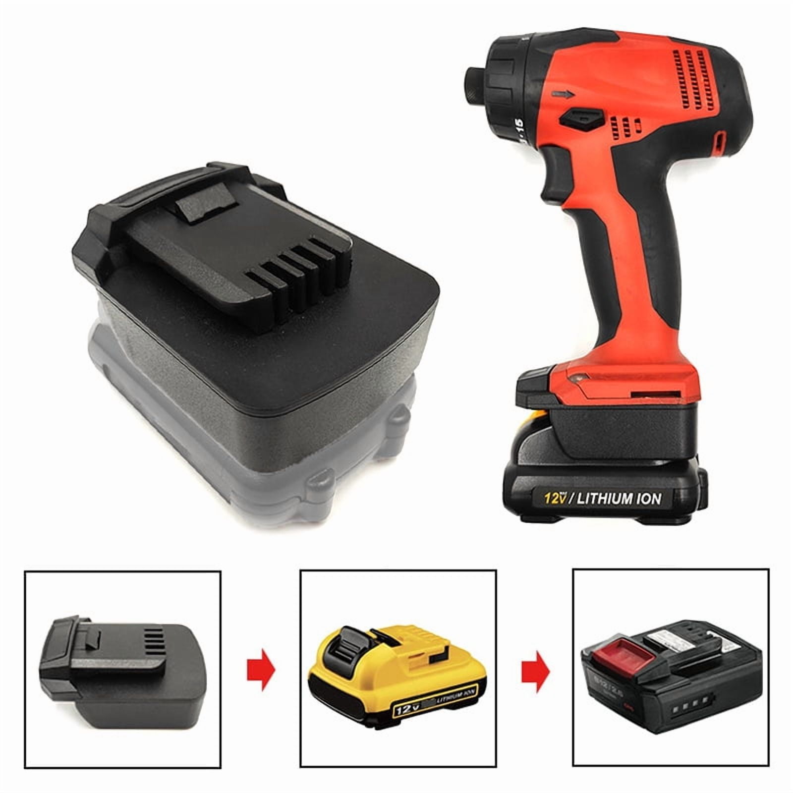 12V Adapter For Hilti Cordless Tool, 12V De*walt Lithium Battery DCB124-XJ DCB120 DCB123 DCB127 DCB122 DCB124 DCB121 Convert  to for HILTI 12V Replacement Cordless Tool Electronic Component