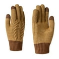 thumbnail image 2 of Cxenplz Women's Winter Warm Touch Screen Gloves Thermal Thicker Wool Fleece Liner Knit Gloves for Cold Weather, 2 of 3