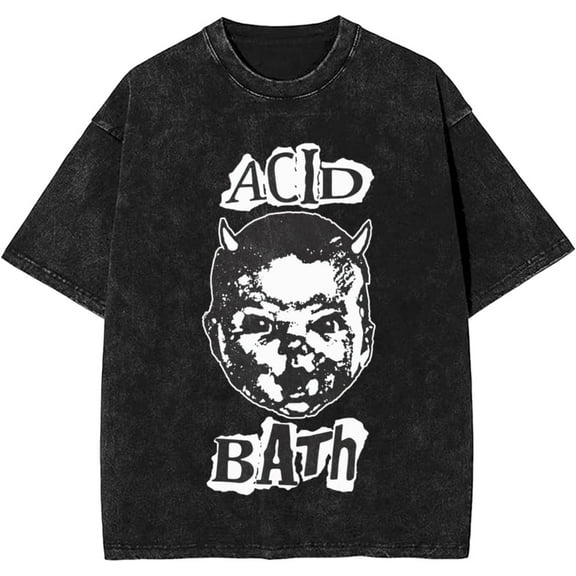 ACID Music BATH Music Shirts Funny Graphic Vintage T-Shirt Mens Womens Cotton Crew Neck Retro Casual Tee Tops