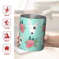 thumbnail image 5 of 12oz Coffee Tumblers Bull Terrier Dog and Flower Florals Stainless Steel Vacuum Insulated Travel Tumbler Coffee Cups Mug with Lid and Straw with Cleaning Brush for Cold & Hot Drinks, 5 of 5