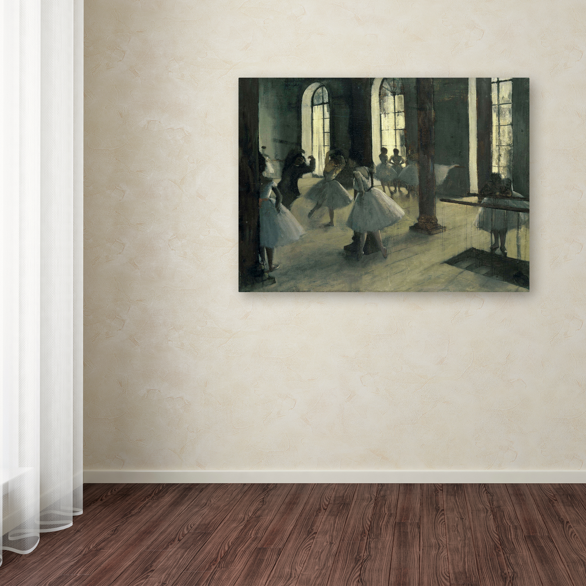 Trademark Fine Art 'La Repetition Au Foyer De La Danse' Canvas Art by Degas