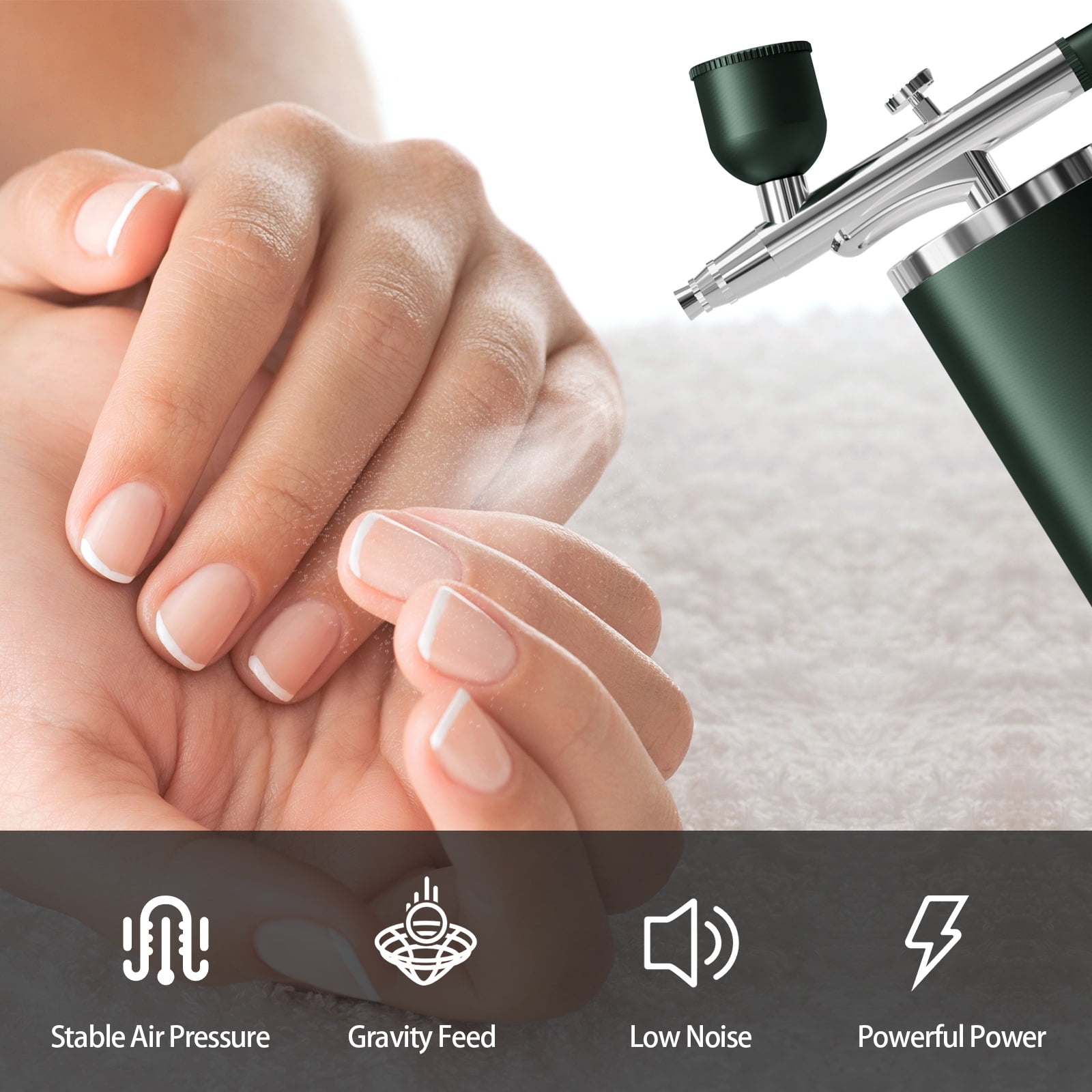 Handheld Face Moisturizer Air brush Set with Compressor USB Rechargeable Cordless Air Brush For Dry Skin Hydrations