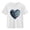 White, variant on Kids Distressed Denim Heart Tee - Girls Short Sleeve Graphic T-Shirt, 100% Cotton Casual Top, Red (Size 3-9 Years),Size 7 T