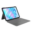 thumbnail image 1 of Logitech Combo Touch iPad Air 11" (M2, M3 et M4), iPad Air (5e génération) Clavier - détachable, rétroéclairé, support, gris, 1 of 8