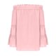 thumbnail image 4 of HongQid Womens Off The Shoulder Long Bell Sleeve Tops Flared Casual Loose Blouse, 4 of 6