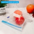 thumbnail image 4 of Unique Bargains Sacs sous Vide 10 Pcs, Sacs Alimentaires Réutilisables à Fermeture Éclair sous Vide avec Valve d'Air Sac de Rangement pour Aliments 22cm x 21cm, 4 of 5