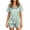 Light Green, variant on Womens Satin Pajamas Set Button Down 2 Piece Silk Pjs Shorts Set Bowknot Printed Notch Collar Sleepwear