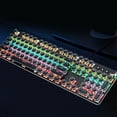 thumbnail image 4 of Tebru 104 Keys Retro Style Electroplated Keyboard Gaming Mechanical Keyboard with Lighting Effect,104 Keys Keyboard,Gaming Accessories, 4 of 8
