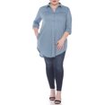 thumbnail image 2 of White Mark Long Button-Down Shirt Dress (Women's & Women's Plus), 2 of 5