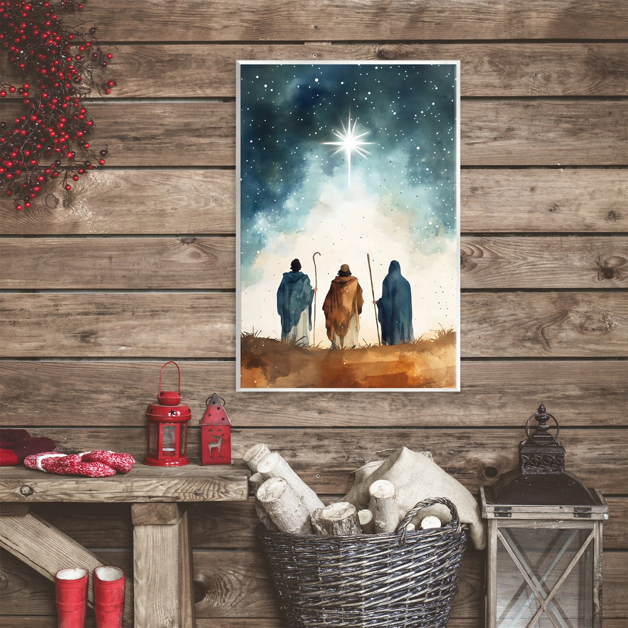 Guided Wisdom Shepherds Wall Plaque Art, design by Petal Prints Design