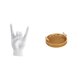 thumbnail image 1 of Estatua de gesto de rock, estatua de mano y dedos en gesto de música rock, figuras, cestas de almacenamiento, cestas de cocina tejidas con asas, hecha, 1 of 8