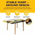 thumbnail image 4 of Spring Table Cloths for 6 Foot Rectangle Tables, Country House Eggs Birds Botanical Floral Plaid Patio Waterproof Elastic Fitted Tablecloths, Washable Rectangular Table Cover for Camping, 4 of 8
