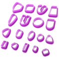 thumbnail image 1 of Earring Making Kits 18Set Polymer Clay Cutters Ideal For Artists And Hobbyists Purple Plastic Shape Cutting, 1 of 5