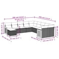 thumbnail image 4 of vidaXL 11 Piece Garden Sofa Set with Cushions Black Poly Rattan, 4 of 5