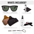 thumbnail image 2 of Ray-Ban RBR0501S BOYFRIEND REVERSE Square Shaped Non-Polarized Sunglasses for Men & Women - Includes Official RAYBAN Eyewear Kit - Ideal Formal & Casual Wear Sunglasses - G-15 Green Lens, 2 of 7