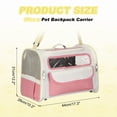 thumbnail image 2 of Cat Carrier for Pet, Adjustable Shoulder Strap, Breathable Dog Carrier Cat Carrying Case Pet Travel Bag Pink, 2 of 7
