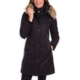 thumbnail image 2 of 1 Madison Ladies' Water Resistant Long Parka with Faux Fur Hood Black S, 2 of 4