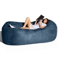 thumbnail image 3 of Jaxx 7 Foot Giant Bean Bag Sofa, Navy, 3 of 6