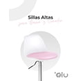 thumbnail image 2 of Set 2 Sillas Altas Para Barras De Cocina Desayunador O Bar Cromado Rosa, 2 of 11