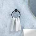 thumbnail image 4 of 5 Pieces Matte Black Stainless Steel Bathroom Accessories Set Include 16 in Towel Bar, Toilet Paper Holder, Towel Ring, 2 Robe Towel Hooks, 4 of 5