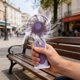 thumbnail image 5 of ddioayh Handheld Fan Mini USB Rechargeable Portable 3 Speed Quiet Fan with Base 400mAh Battery for Outdoor Student Travel Office Home Use, 5 of 6
