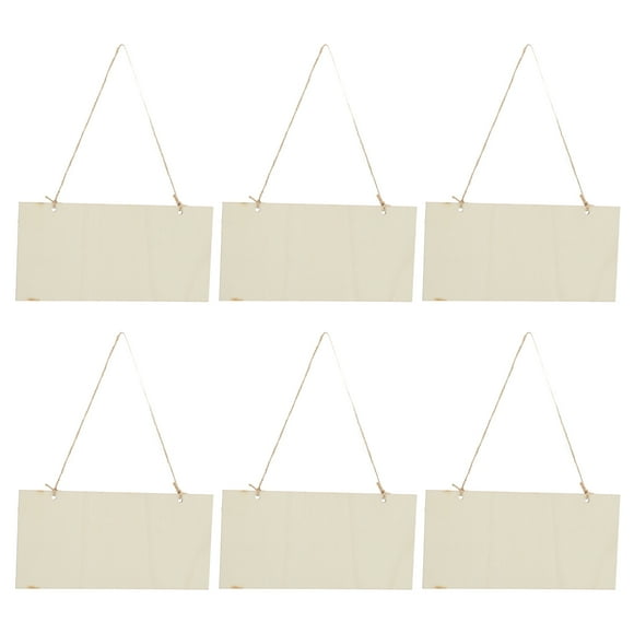Unfinished Wood Sign6pcs Blank Wooden Plaque Rectangle Blank Wooden Plaque DIY Wooden Plaque Unmatched Quality