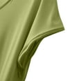 thumbnail image 6 of JUUYY V-Neck Summer T Shirts for Women Modal Solid Slim-Fit Short Sleeve Tops Casual Tee for Women Green XL, 6 of 6