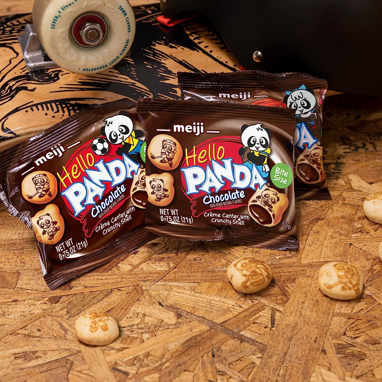 "BcTlyInc Cookies, Chocolate Crﾃｨme Filled - 32 Count, 0.75oz Packages - Bite Sized Cookies with Fun Panda Sports"