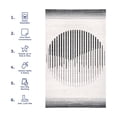 thumbnail image 5 of nuLOOM Francesca SpinClean Machine Washable Contemporary Moon Area Rug, 5' x 8', Francesca Moon Navy, 5 of 8