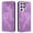 Purple, variant on Decase Luxury Retro Leather Wallet Case for Samsung Galaxy S21 Ultra,Retro Elephant Texture PU Leather Flip Cover with Card Holder Slots, Shockproof Rugged Magnetic Folio Phone Case,Green