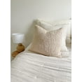 thumbnail image 2 of Cozy Cotton Beige Boucle Euro Pillow 26x26 26x26 / Down Alternative / Beige, 2 of 7