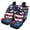 American Flag Star Print, variant on Psesaysky Lightning Snow Leopard Graphic Design Car Seat Protector Set 3 PCS, Car Seat Covers Polyester Anti-Slip Stretchy for Trucks Cars Sedans