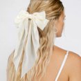 thumbnail image 3 of Pinzas Para El Cabello Con Lazo, Tela Suave, Amigable Con La Piel, A La Moda, 2 Piezas, Lazos Para El Cabello Con Cinta Con Lazo Doble, Pinza Para El Cabello Para Boda, 3 of 7