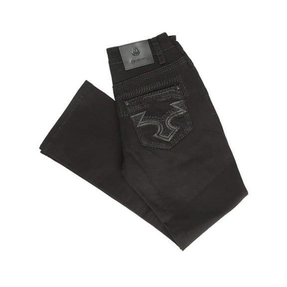 Centenario Men's Black Denim with Dark Embroidered Details 45312