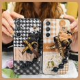 thumbnail image 5 of LYM-Phone Case For Samsung Galaxy S25, Waterproof Dirt-resistant Bear bracelet silicone soft case Anti-knock Black pearl pendant Back Cover Simplicity Skin-friendly feel protective case, 5 of 9