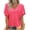 Red, variant on Womens Oversized T Shirts Summer W Neck Batwing Short Sleeve Casual Shirts for Woman Loose Fit Solid Basic Tee Tops XXL